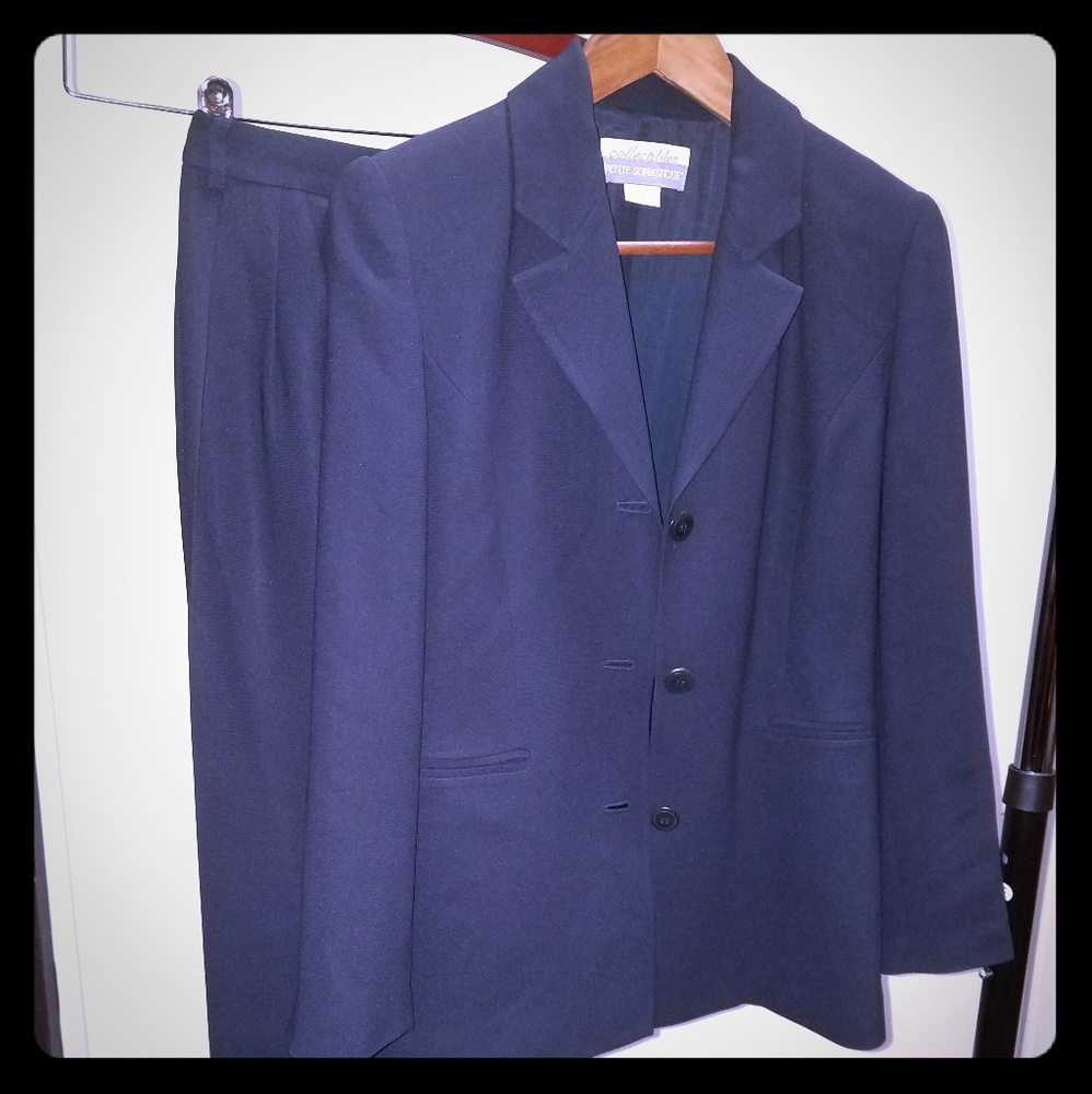 2 piece pinstriped suit